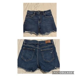 Hidden dark blue fringe shorts, size S